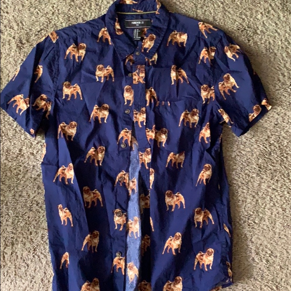 Men’s short sleeve casual button down shirt